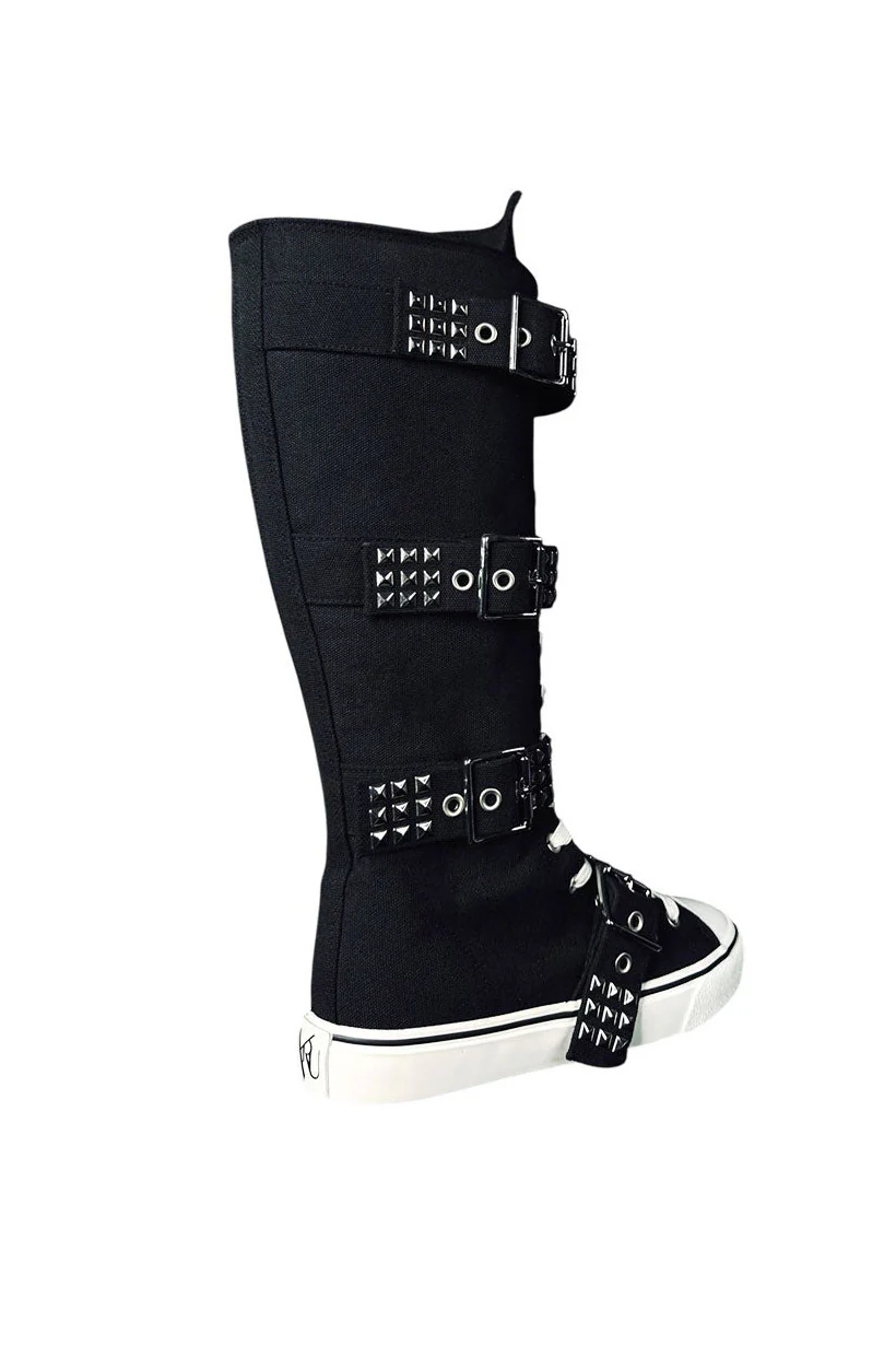 Rawr XD High-Top Studded Sneakers [Black/Silver] - Image 5