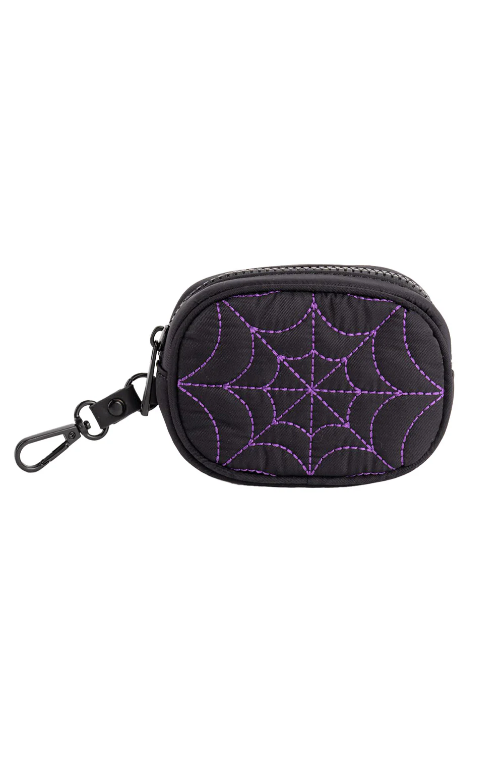 Recycled Nylon Spiderweb Charm Wallet