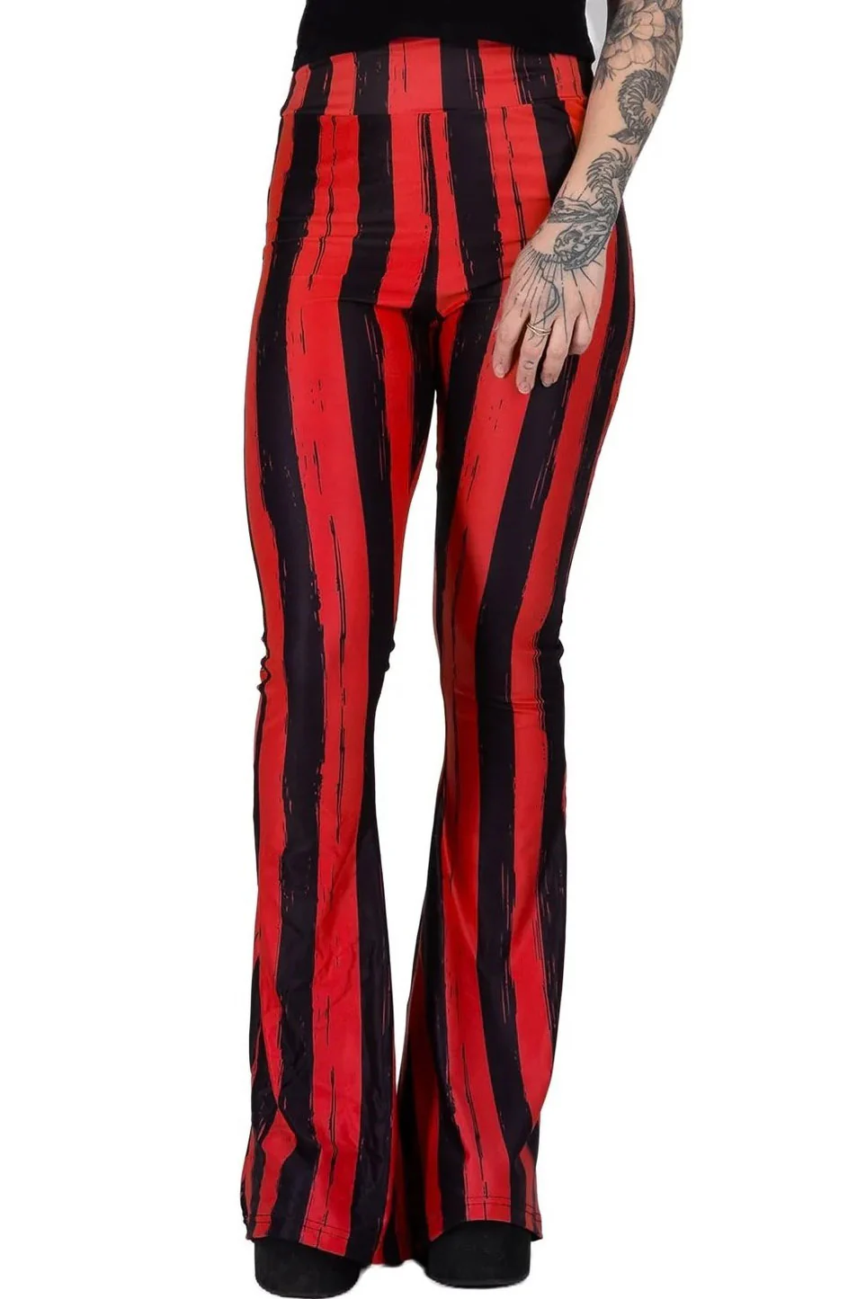 Red and Black Striped Hellz Bellz Flares [BLACK/RED] - Image 2
