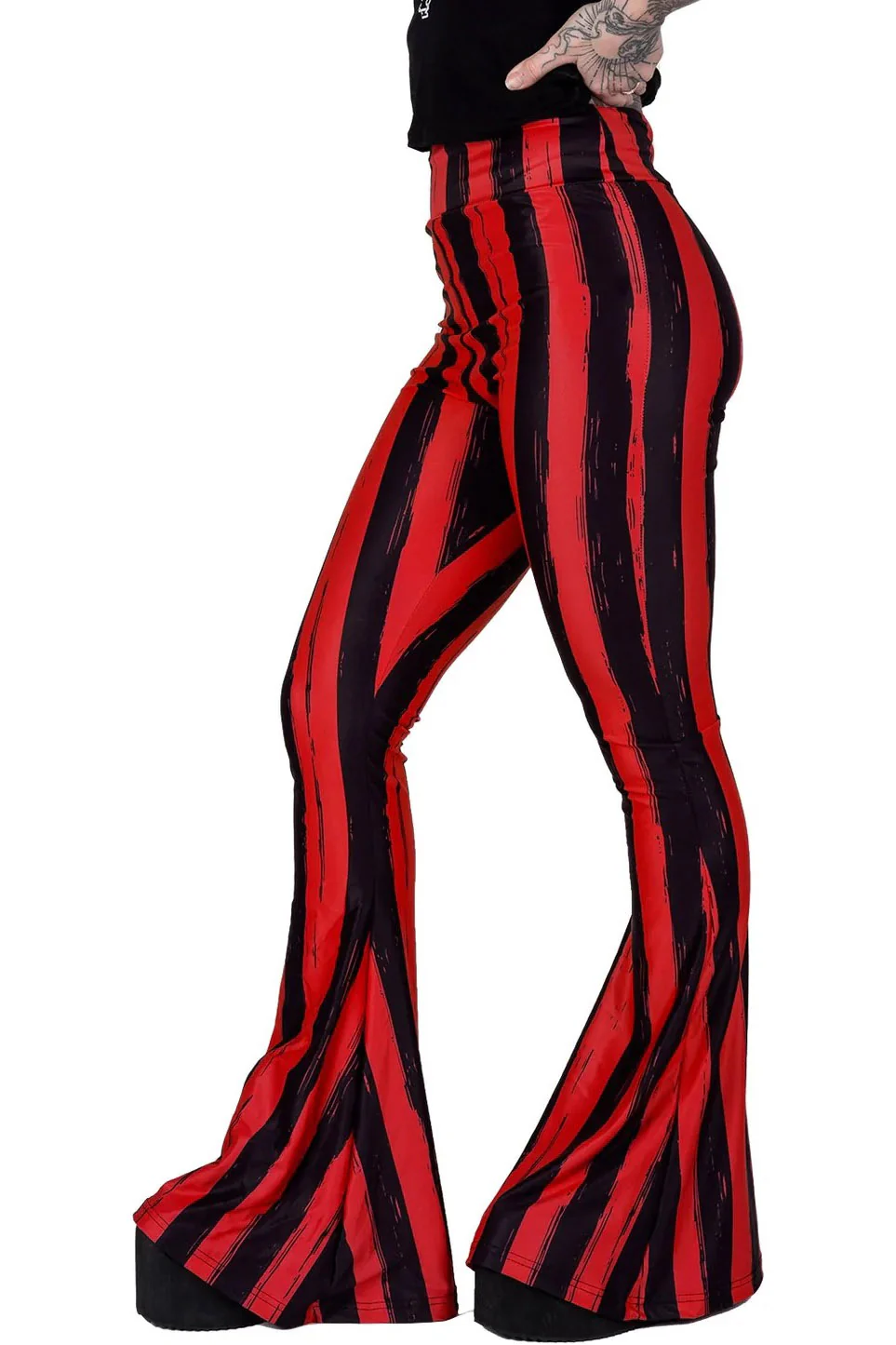 Red and Black Striped Hellz Bellz Flares [BLACK/RED] - Image 5
