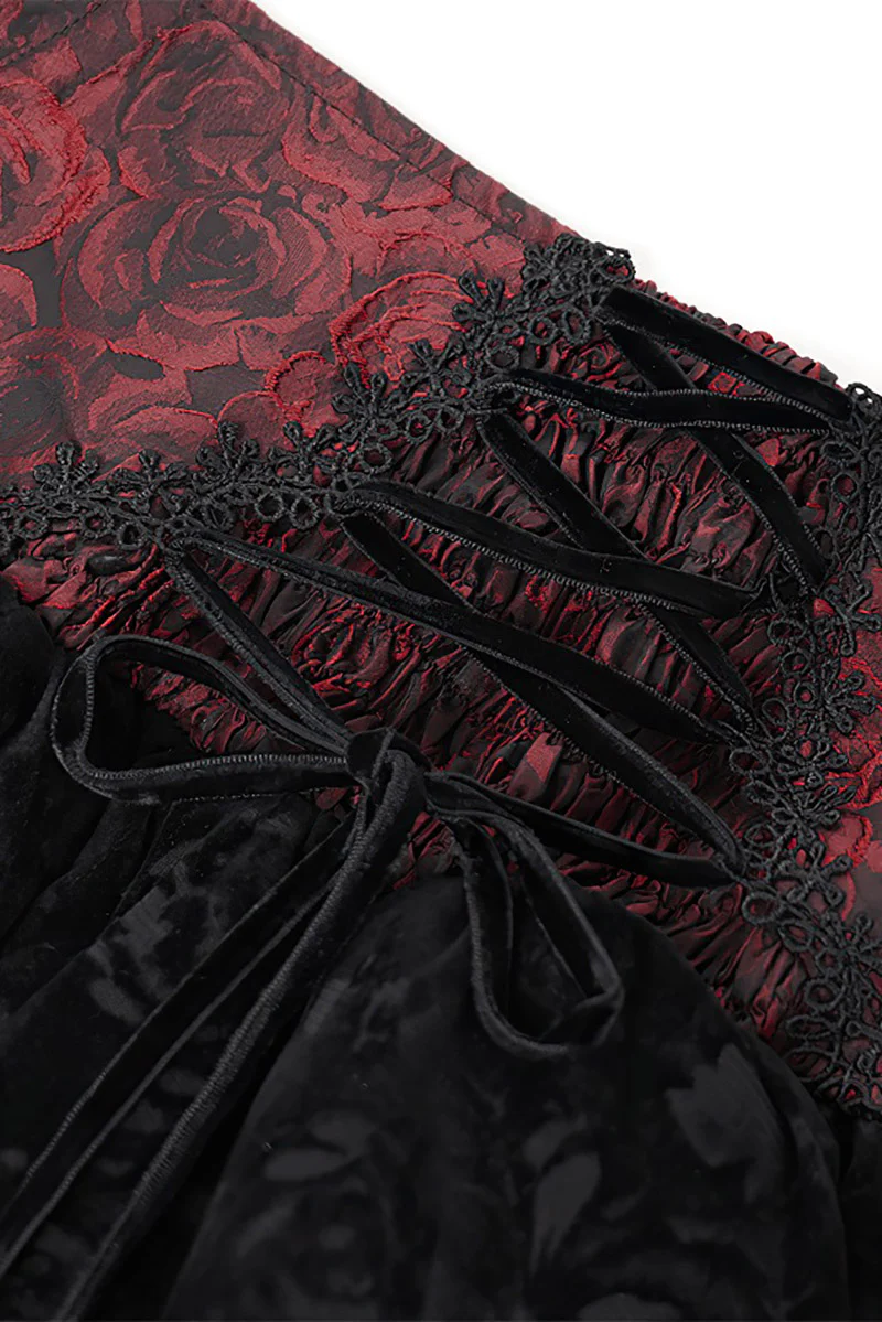 Regal Rosary Mini Skirt [Rose Red] - Image 12