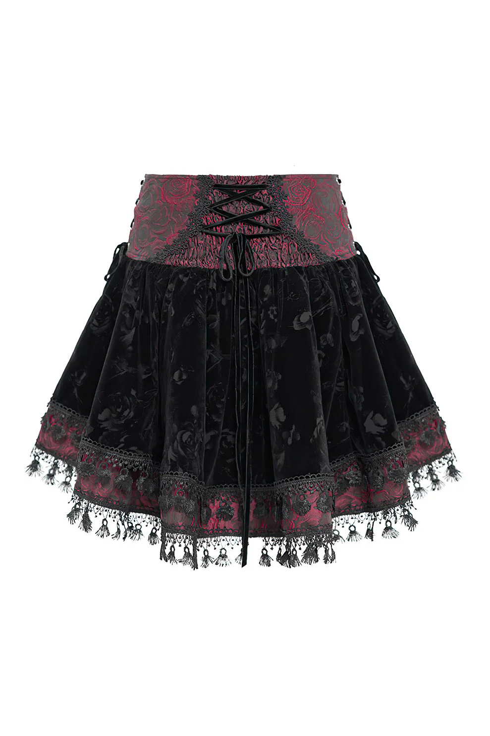 Regal Rosary Mini Skirt [Rose Red] - Image 9