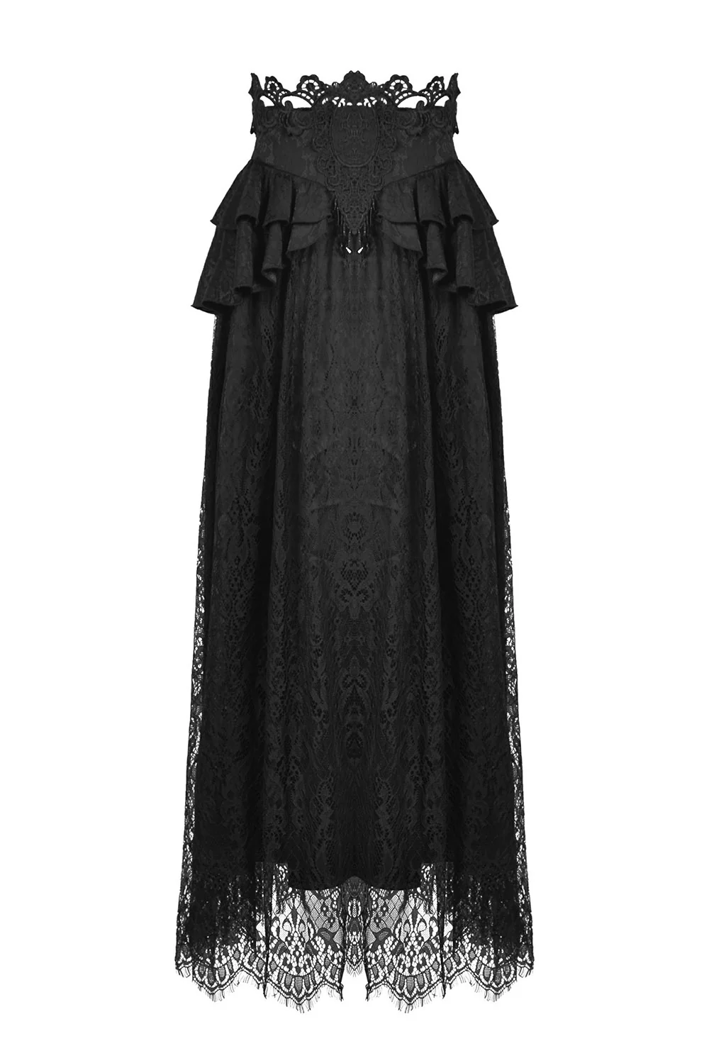 Regency Ruffled Empire Waistline Lace Skirt