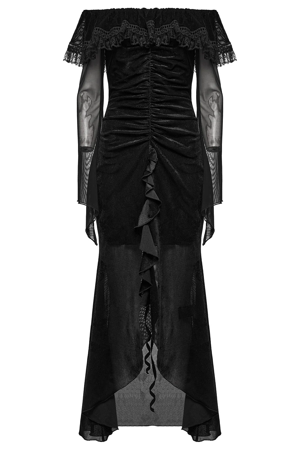 Reign Ruffled Mesh Off-the-Shoulder Dress - Image 6