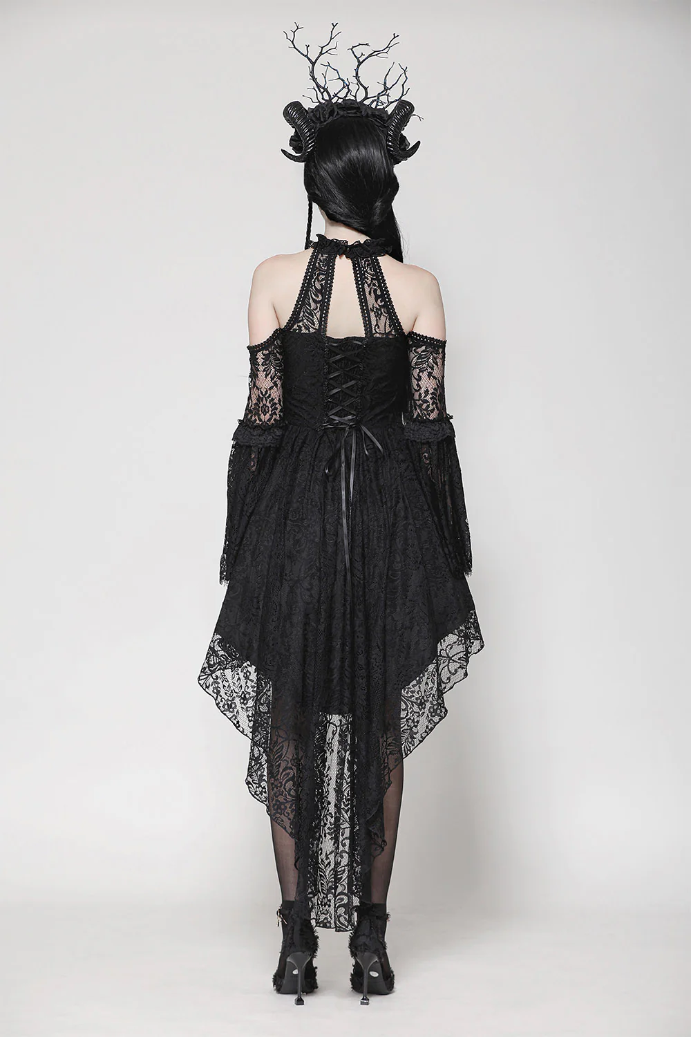 Relic Black Lace Halter Dress - Image 7