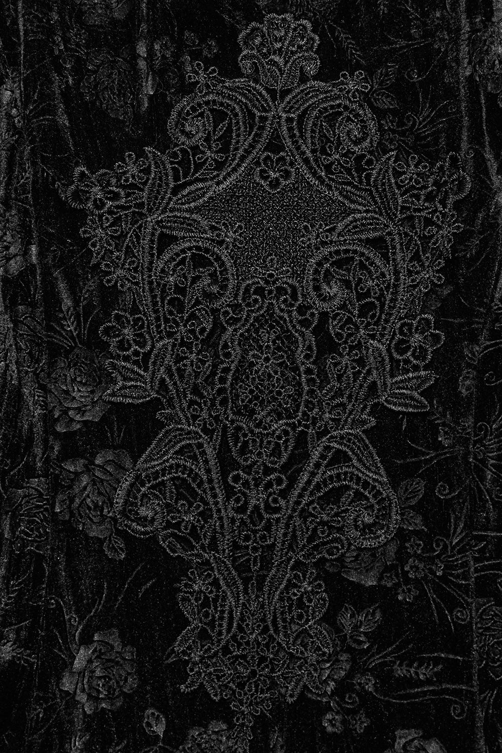 Rose Funeral Velvet Dress [Plus Size] - Image 6