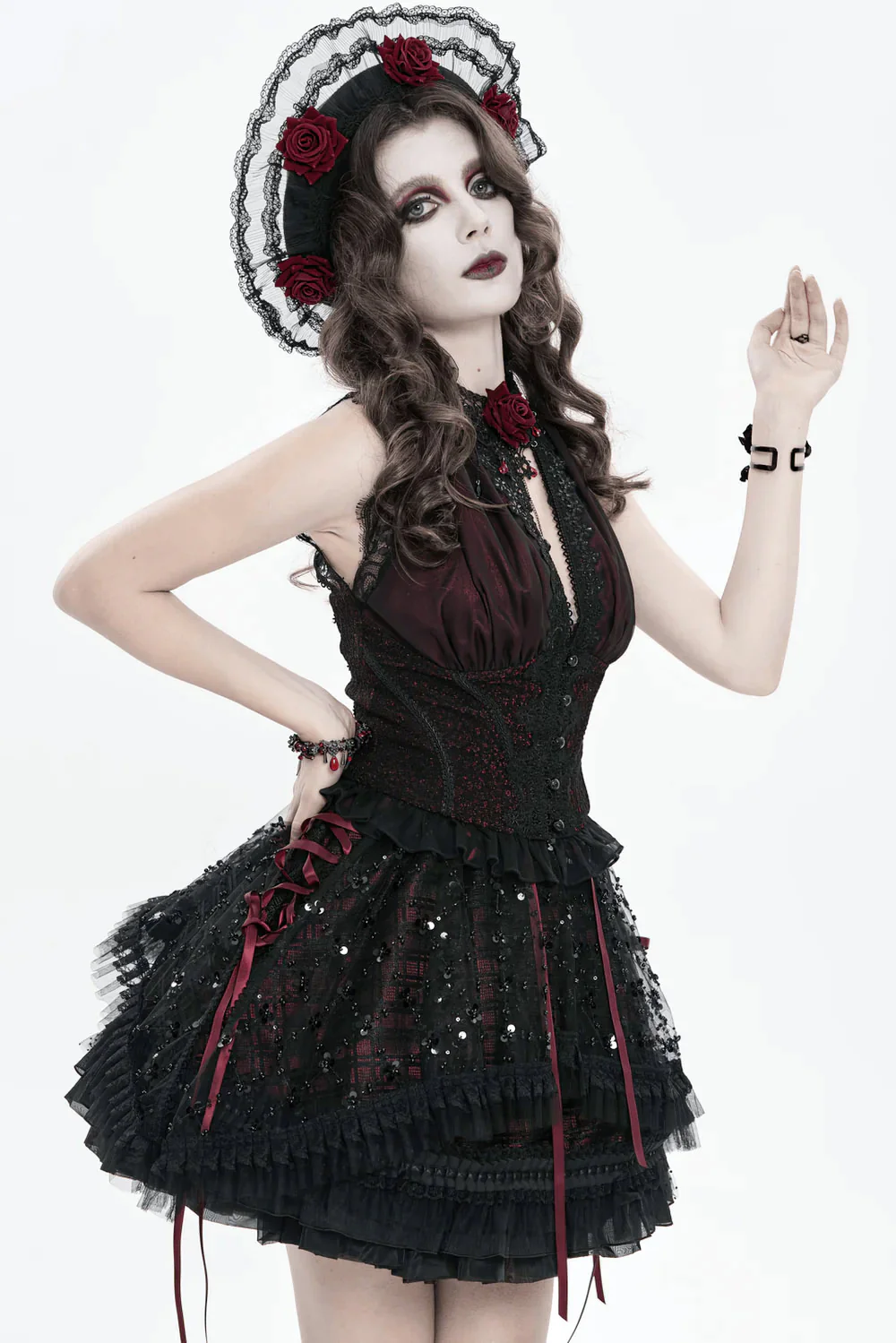 Roseblood Embroidered Lace Halter Top - Image 2