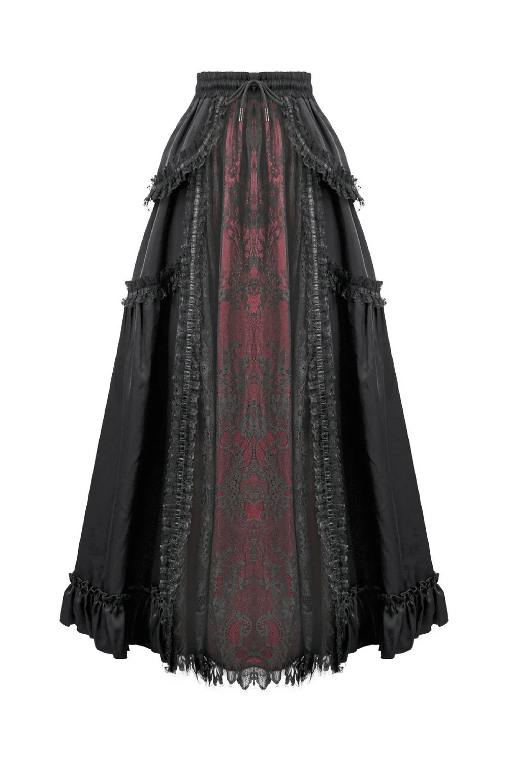 Rubied Roses Lace Skirt [Red]