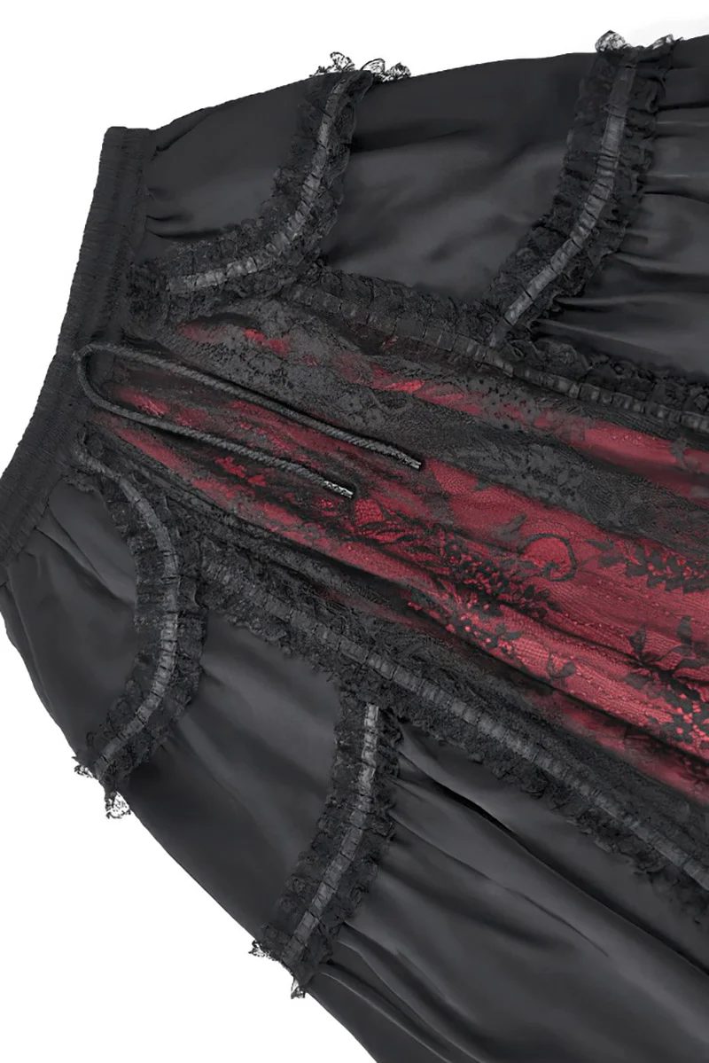 Rubied Roses Lace Skirt [Red] - Image 8