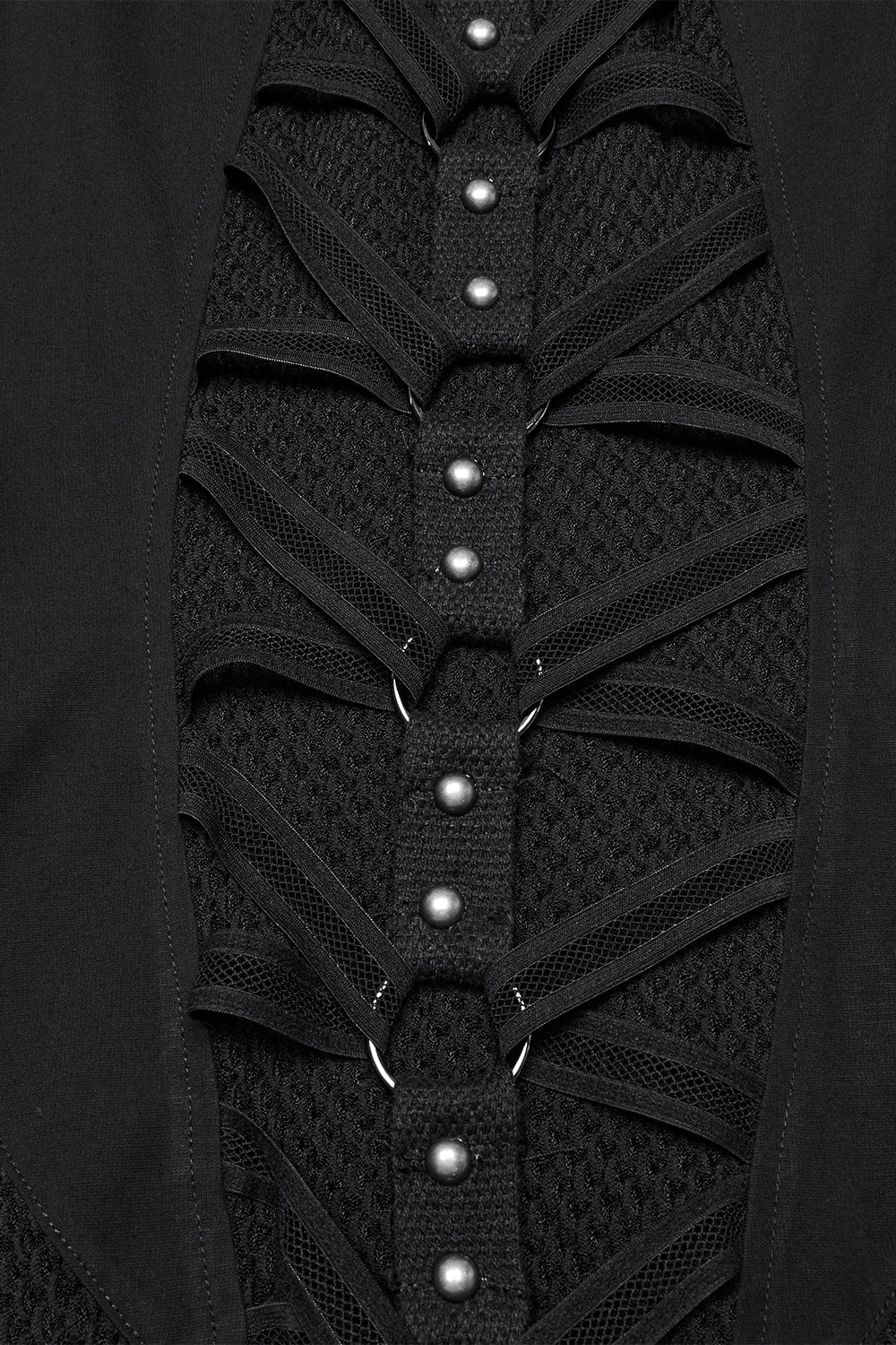 Ruinous Lace-Up Mesh Hooded Maxi Dress - Image 8