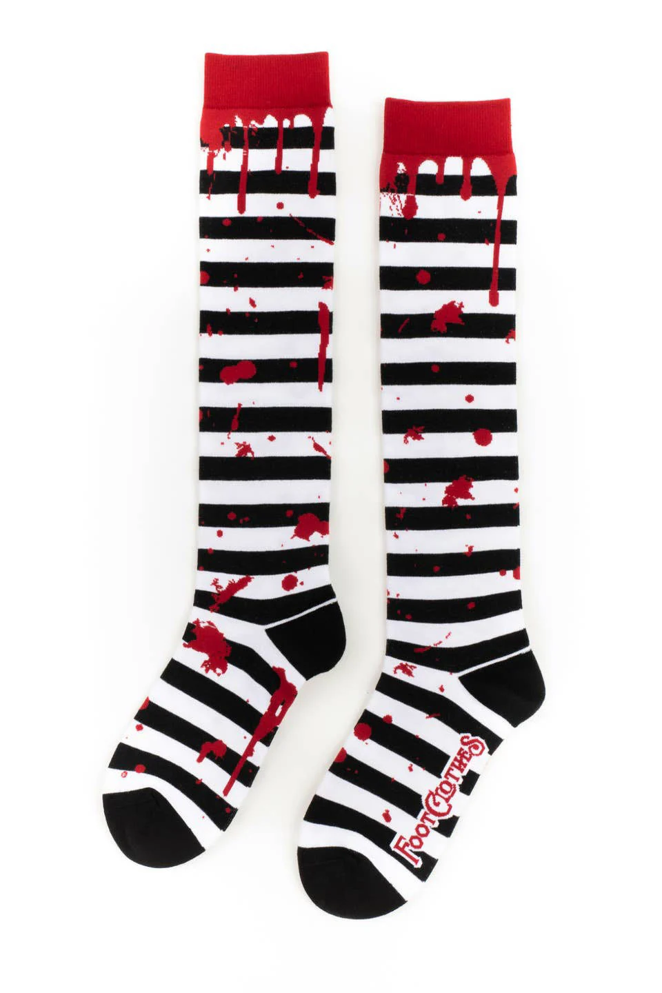 Sanguine Stripes Blood Splatter Knee High Socks - Image 9