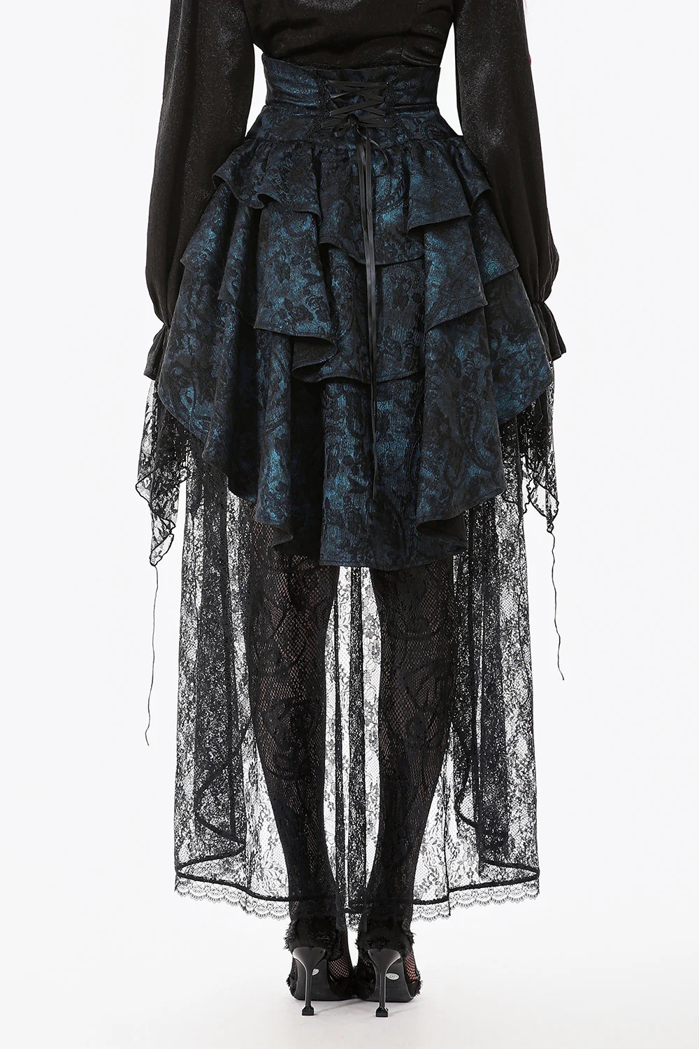 Sapphire Reverie Ruffled Corset Skirt - Image 2