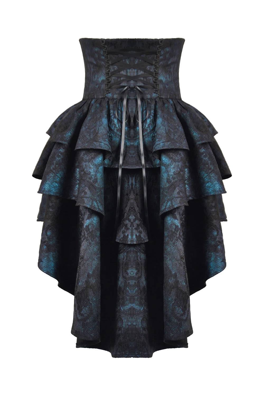 Sapphire Reverie Ruffled Corset Skirt - Image 4