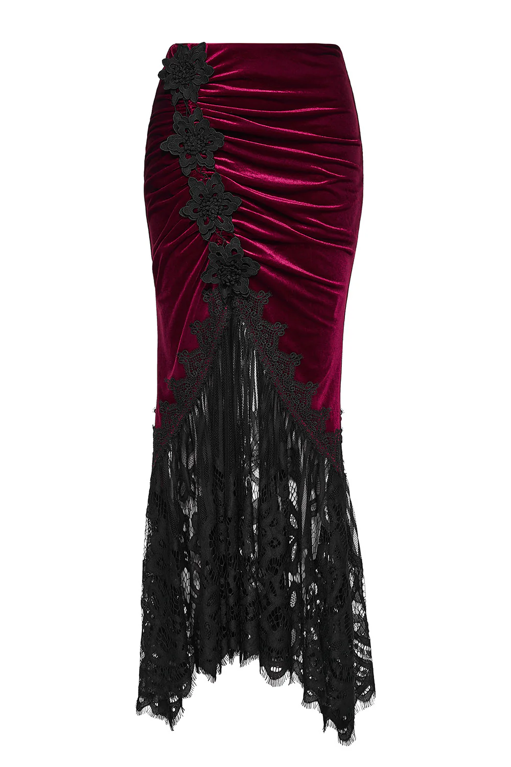 Scarlet Veil Lace Skirt [Wine Red] - Image 7