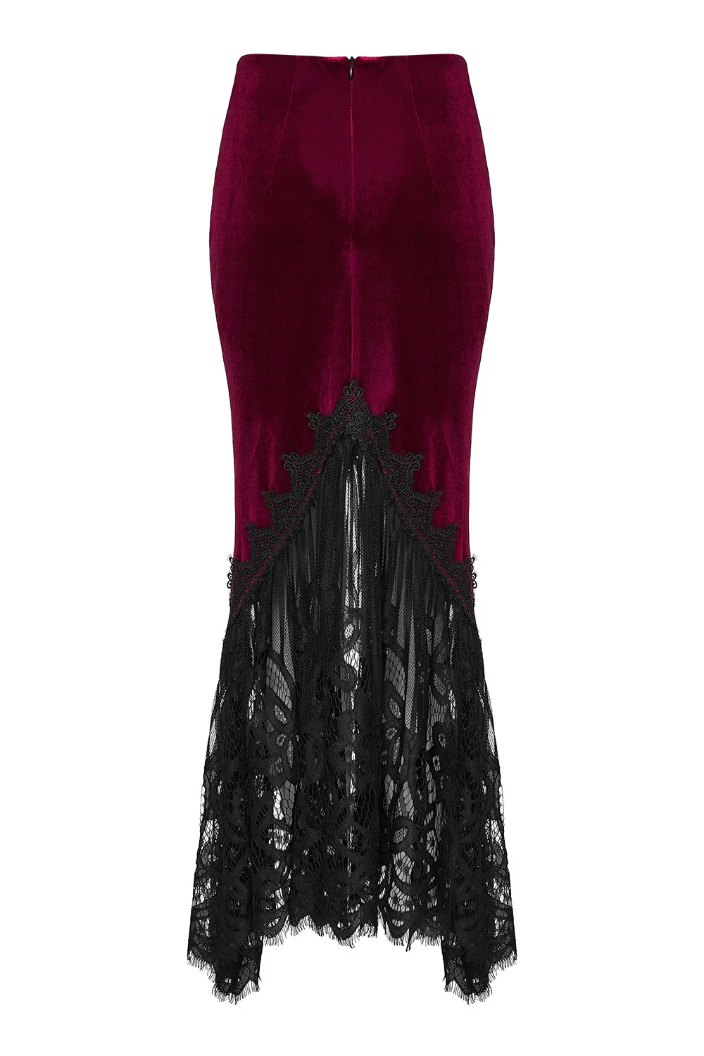 Scarlet Veil Lace Skirt [Wine Red] - Image 8