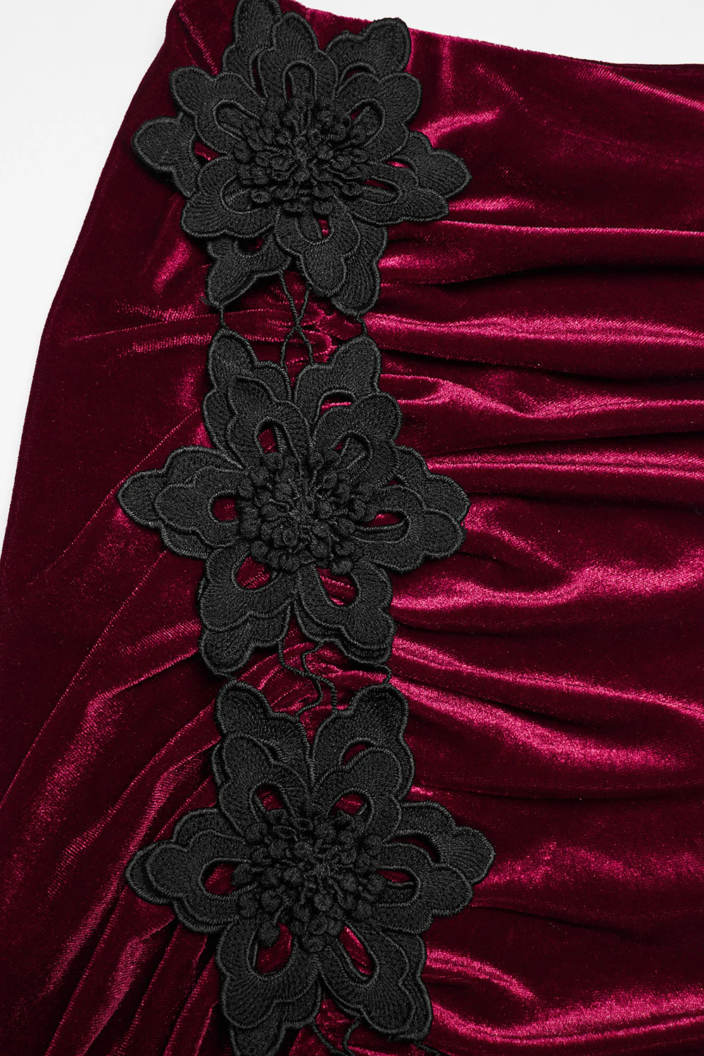 Scarlet Veil Lace Skirt [Wine Red] - Image 9