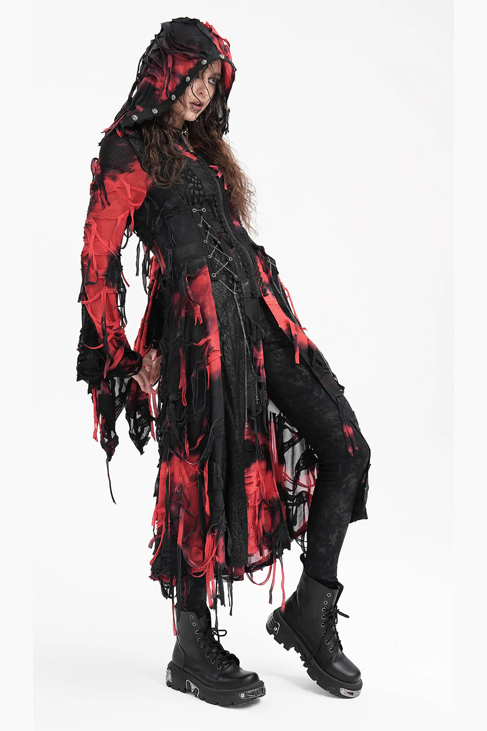 Scavenger Shredded Hooded Cardigan