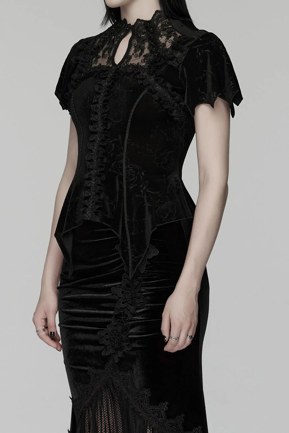Shadowbloom Embroidered Rose Top - Image 5