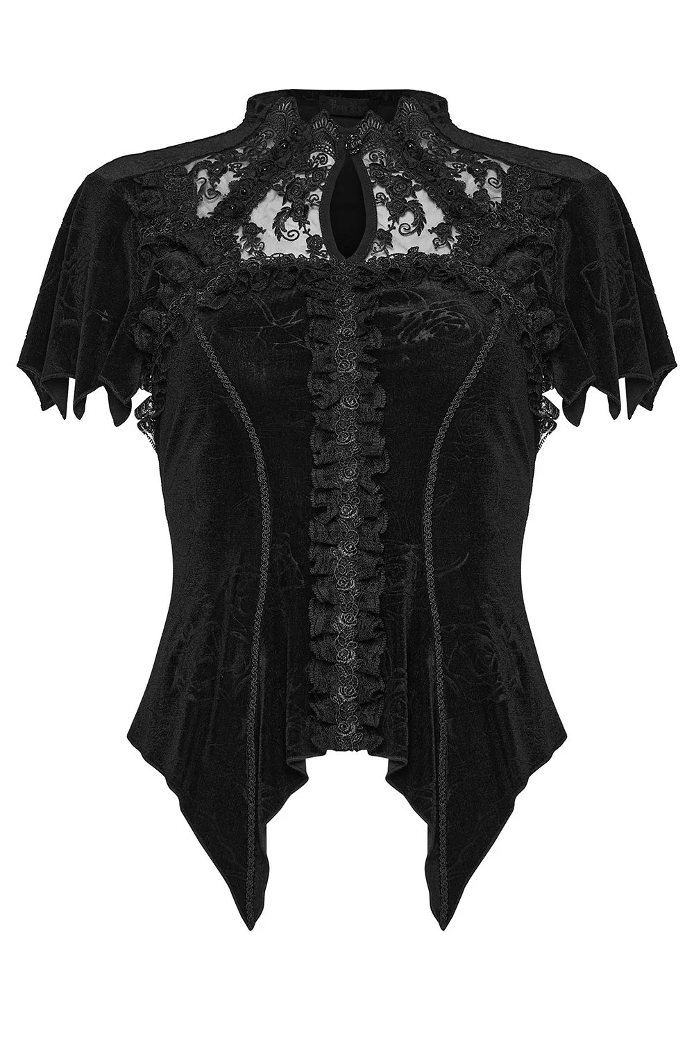 Shadowbloom Embroidered Rose Top - Image 7