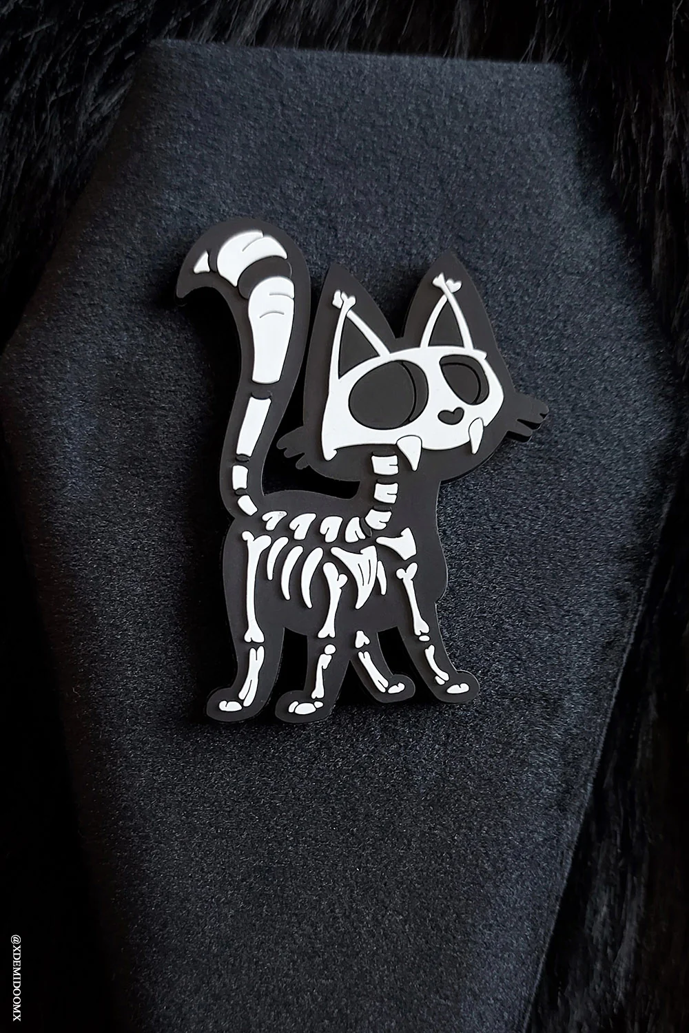 Skelekitty Rubber Magnet