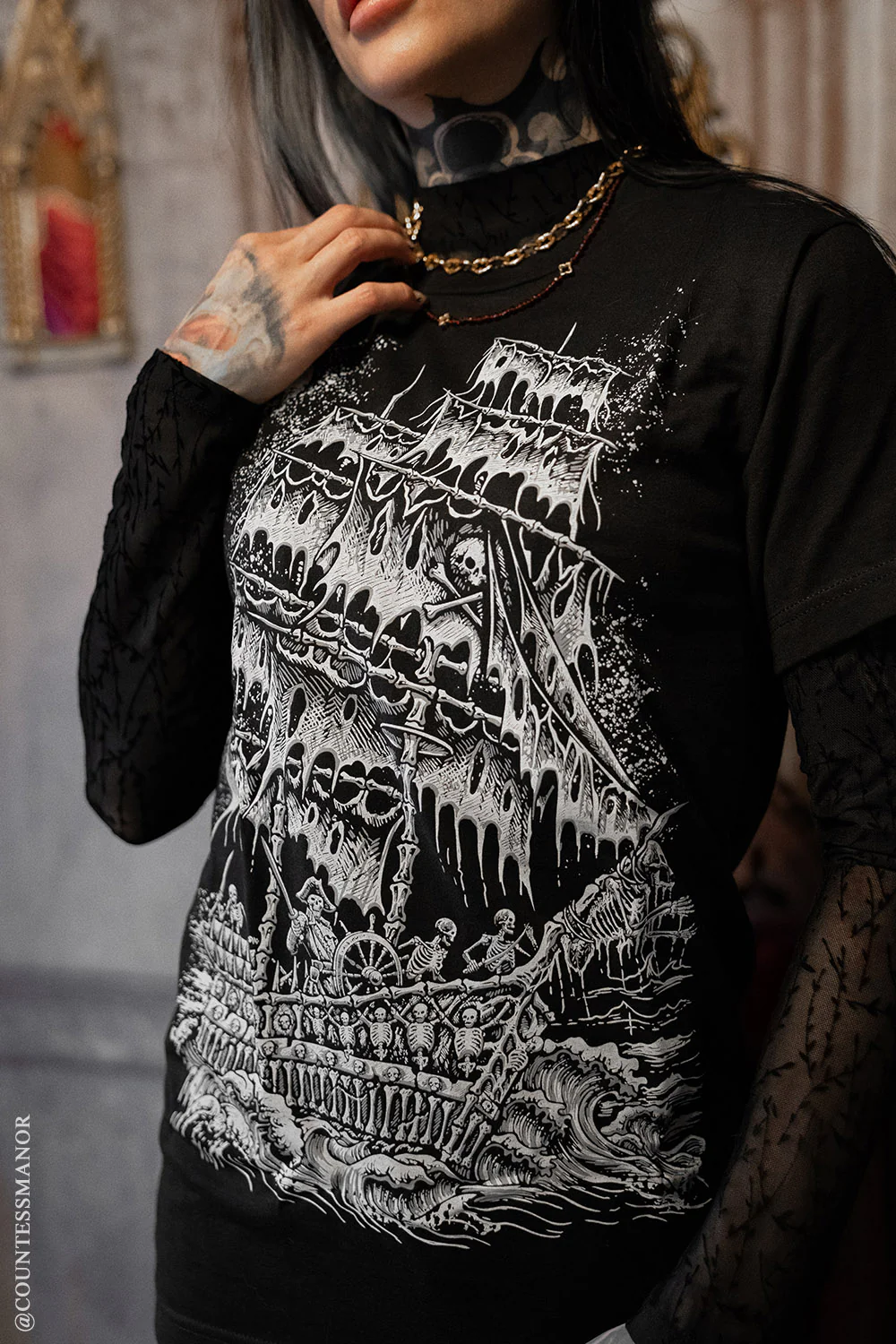 Skeleton Crew Pirate Ship T-shirt - Image 12