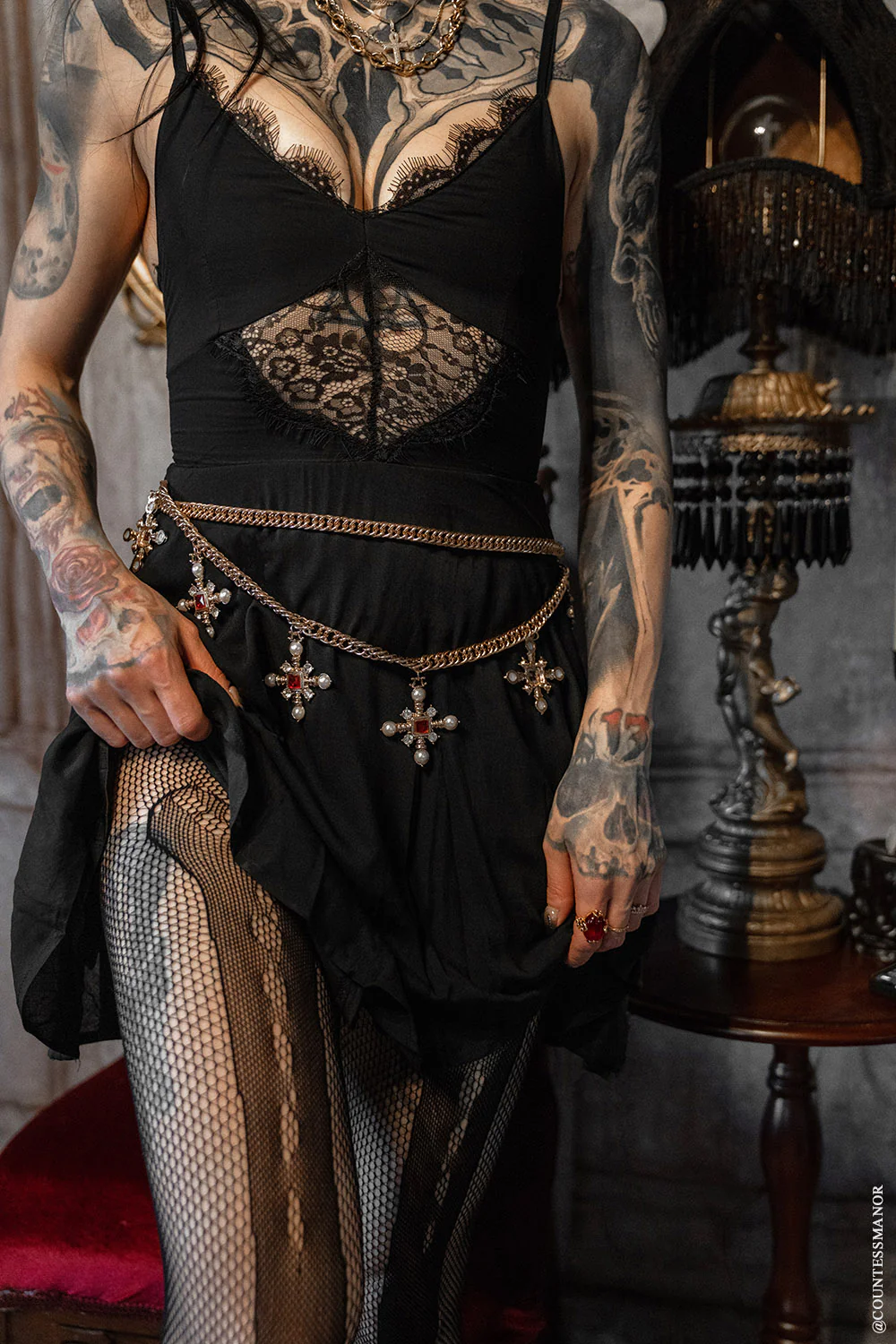 Skeleton Fishnet Tights - Image 7