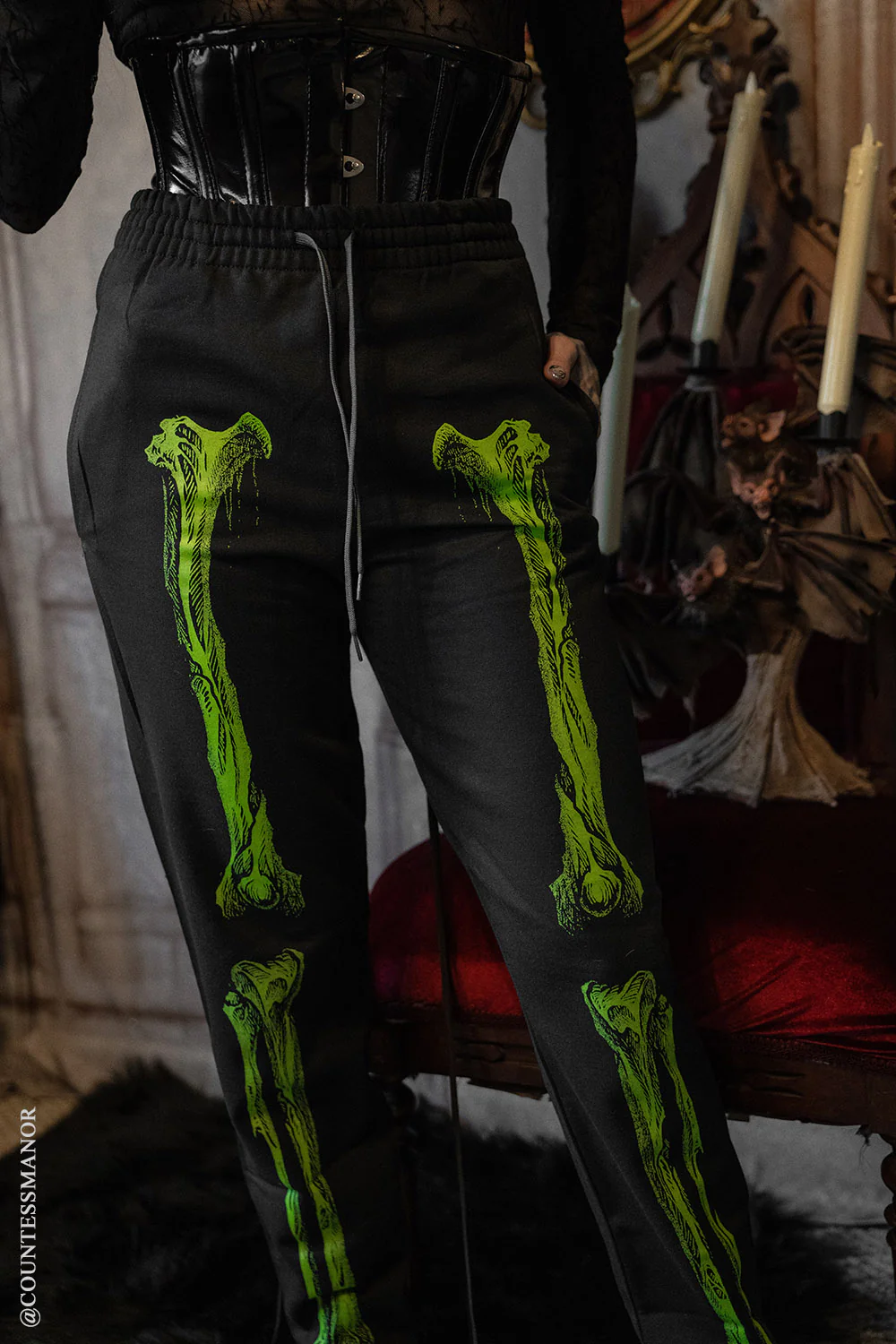 Zombie Rot Skeleton Joggers [Monster Green] - Image 8
