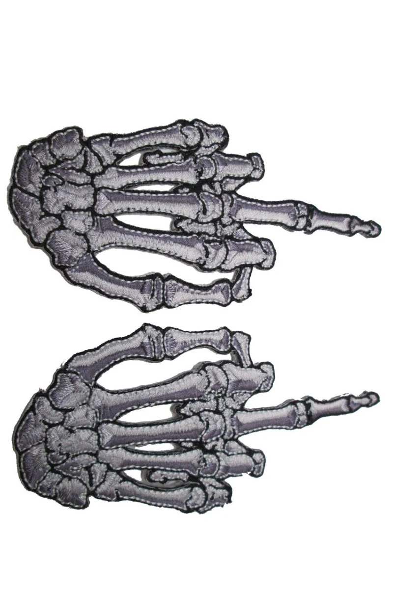 Skelli Hand Middle Finger Bone Patch Set - Image 2