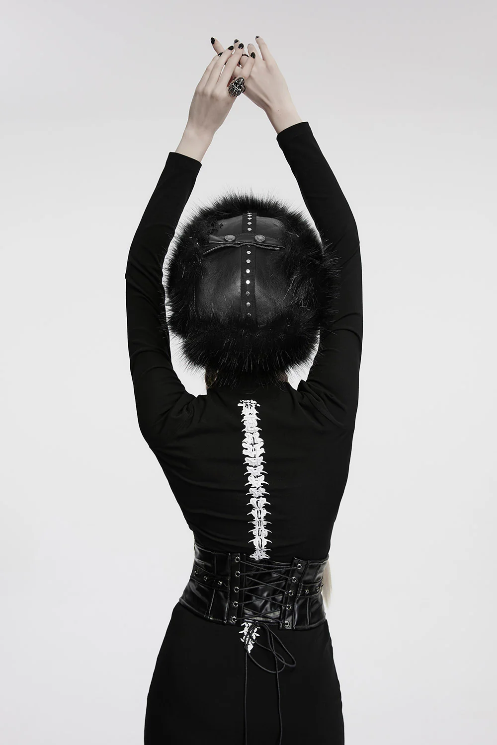 Skellington Hollow-Out Slit Dress - Image 8