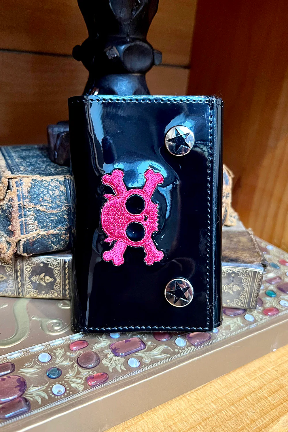 Skull & Crossbones Biker Wallet [PINK] - Image 6