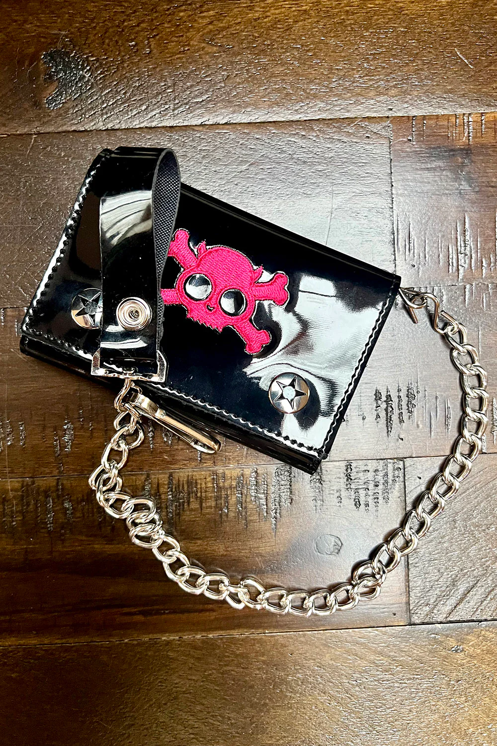 Skull & Crossbones Biker Wallet [PINK] - Image 7