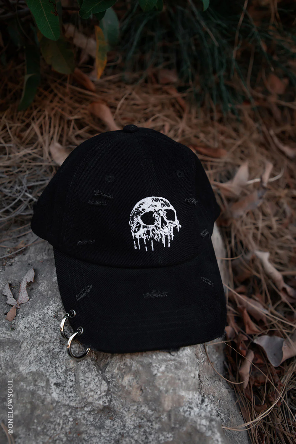 Skull Drip Pierced Baseball Cap - Image 8