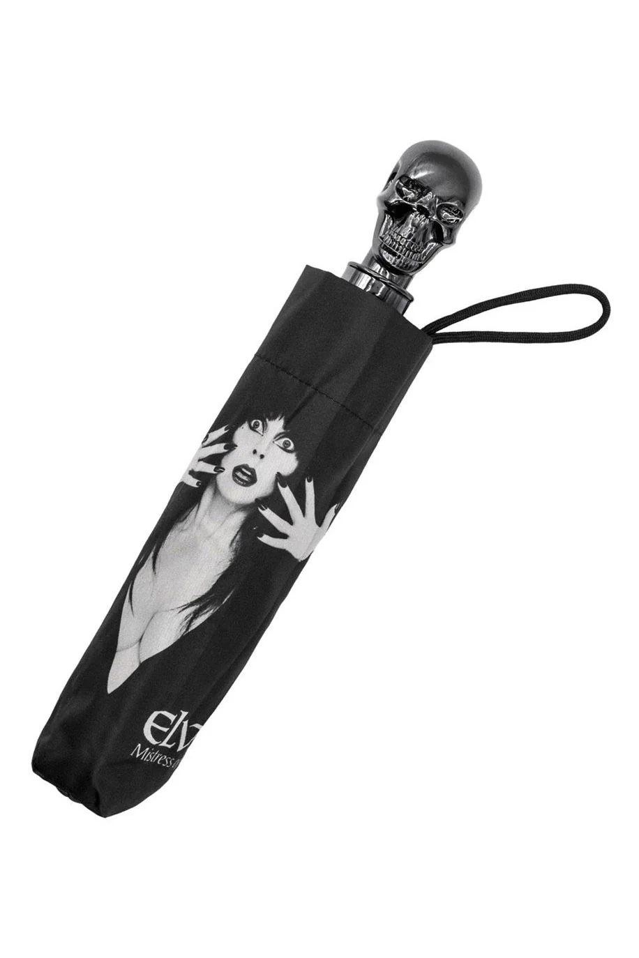 Skull Handle Elvira Classic Logo Umbrella - Image 2