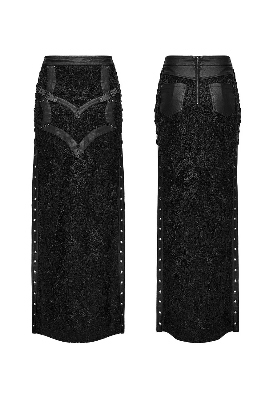Somber Lace-Up Leg Slit Maxi Skirt - Image 6
