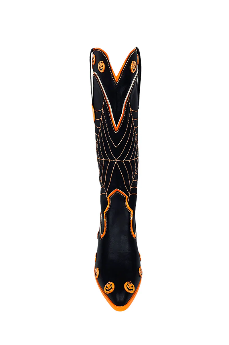 Space Cowgirl JackOLantern Boots [BLACK/ORANGE] - Image 3