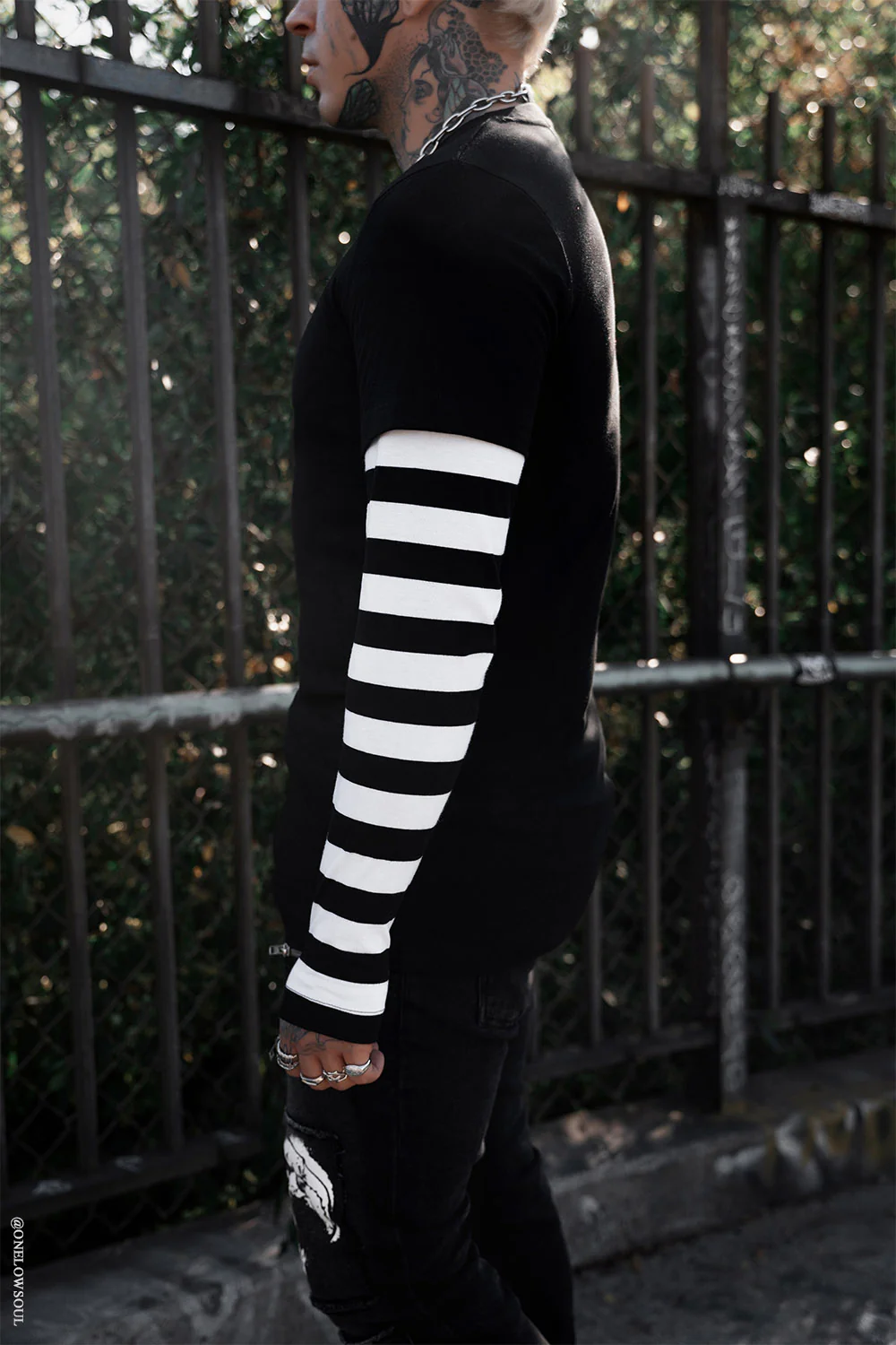 Specter Striped Long Sleeve Shirt - Image 4