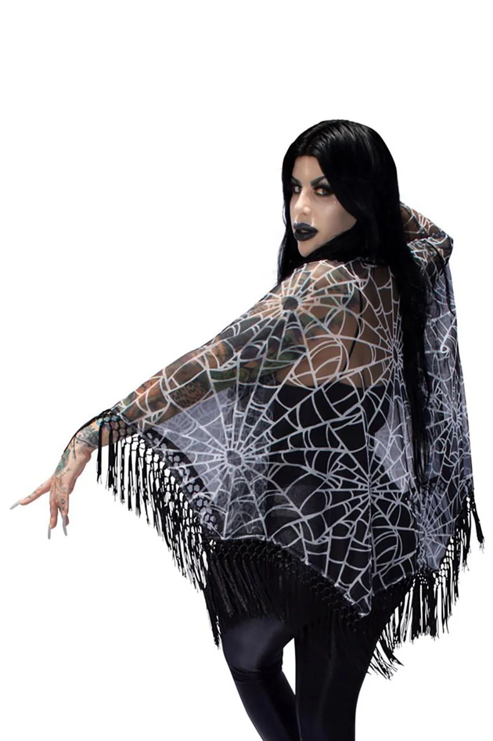 Spider Web Mesh Cape - Image 3