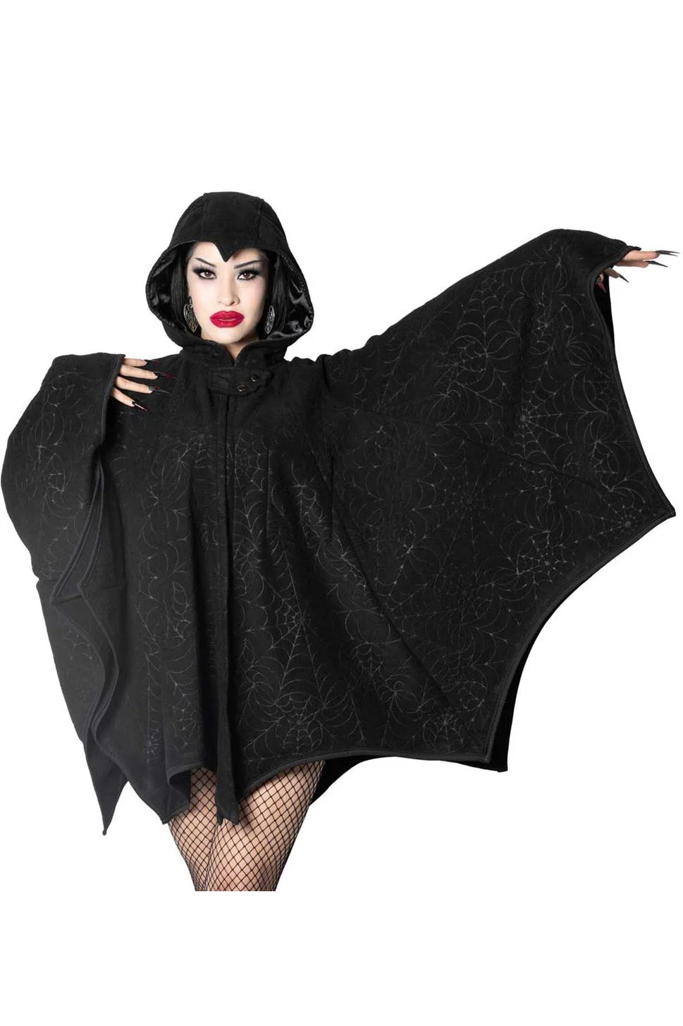 Spiderweb Embossed Web Cape - Image 4