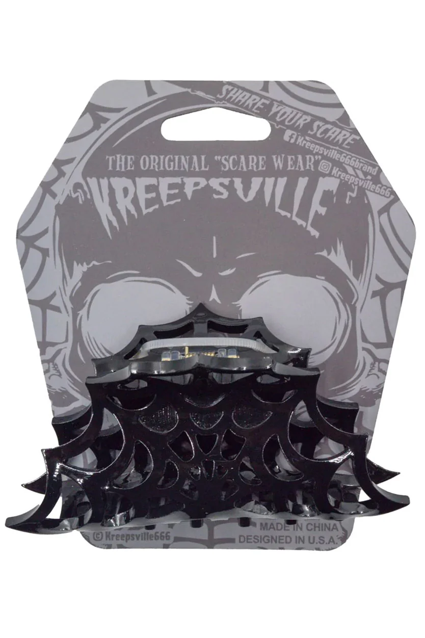 Spiderweb Hair Claw Clip [BLACK] - Image 4