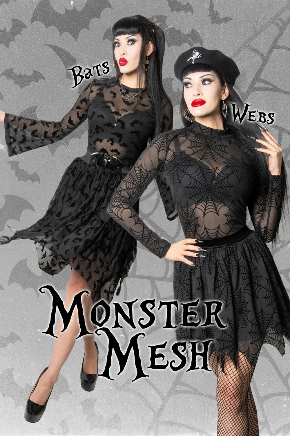 Spiderweb Mesh Mock Neck Top - Image 4