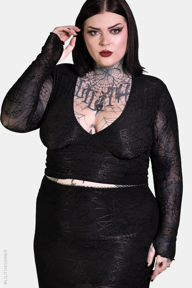 Spinnerette V-Neck Top