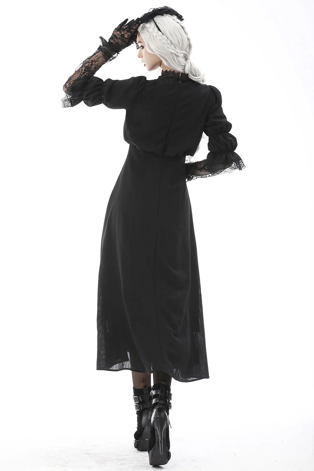 Spirits Past Victorian Goth Lace Dress - Image 4