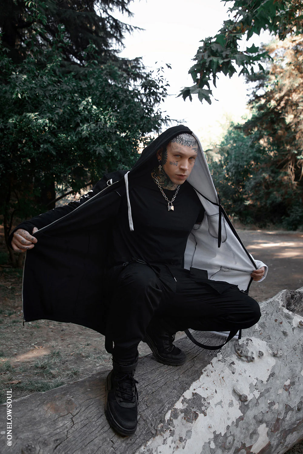 Split Mage Hoodie [Black/White] - Image 14