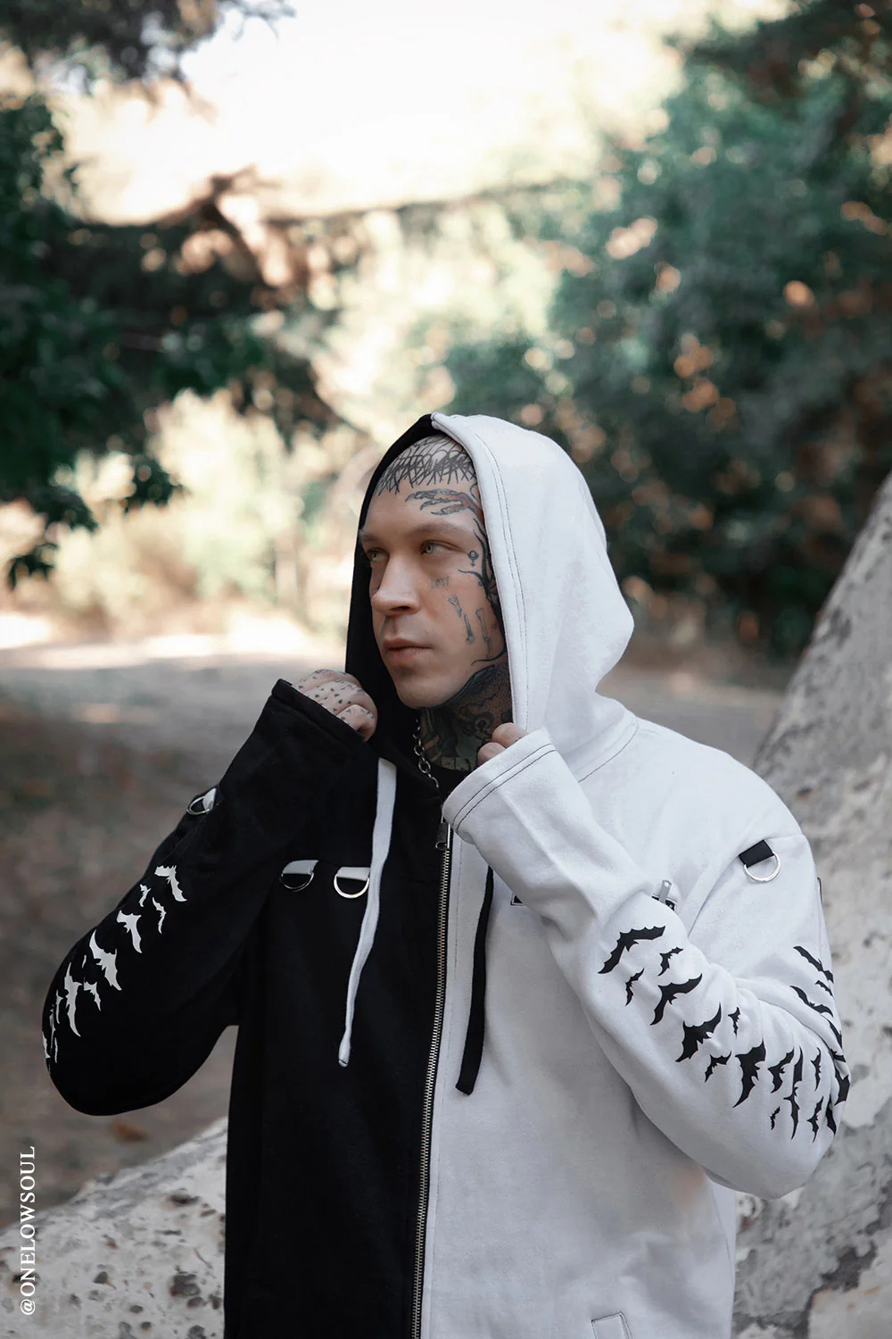 Split Mage Hoodie [Black/White] - Image 15