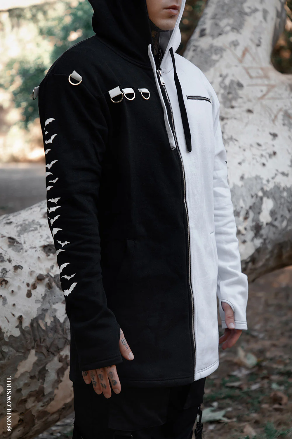 Split Mage Hoodie [Black/White] - Image 6