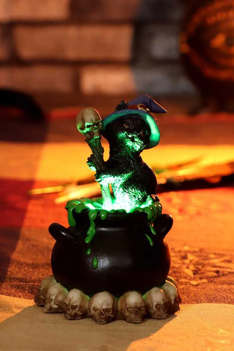 Spook Bubbling Cauldron Statue [Lights Up] - Image 2