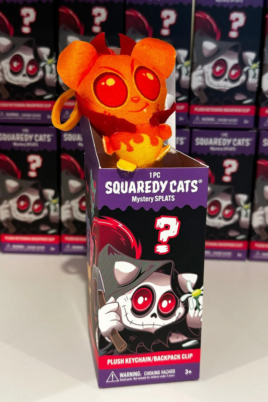 Squaredy Cats Mystery Splats Plush Keychain/Backpack Clip - Image 11