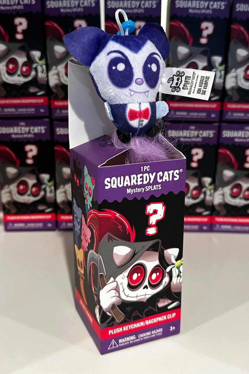 Squaredy Cats Mystery Splats Plush Keychain/Backpack Clip - Image 3