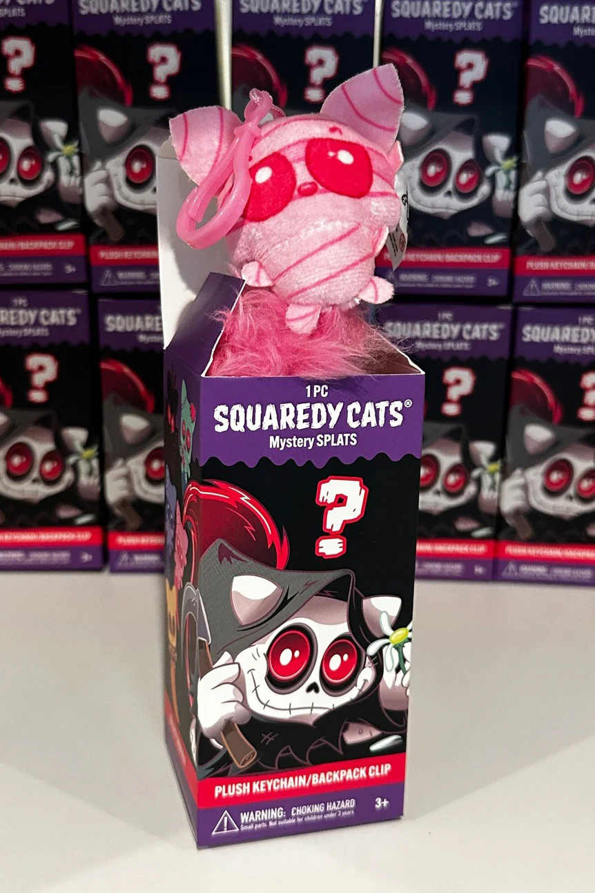 Squaredy Cats Mystery Splats Plush Keychain/Backpack Clip - Image 6