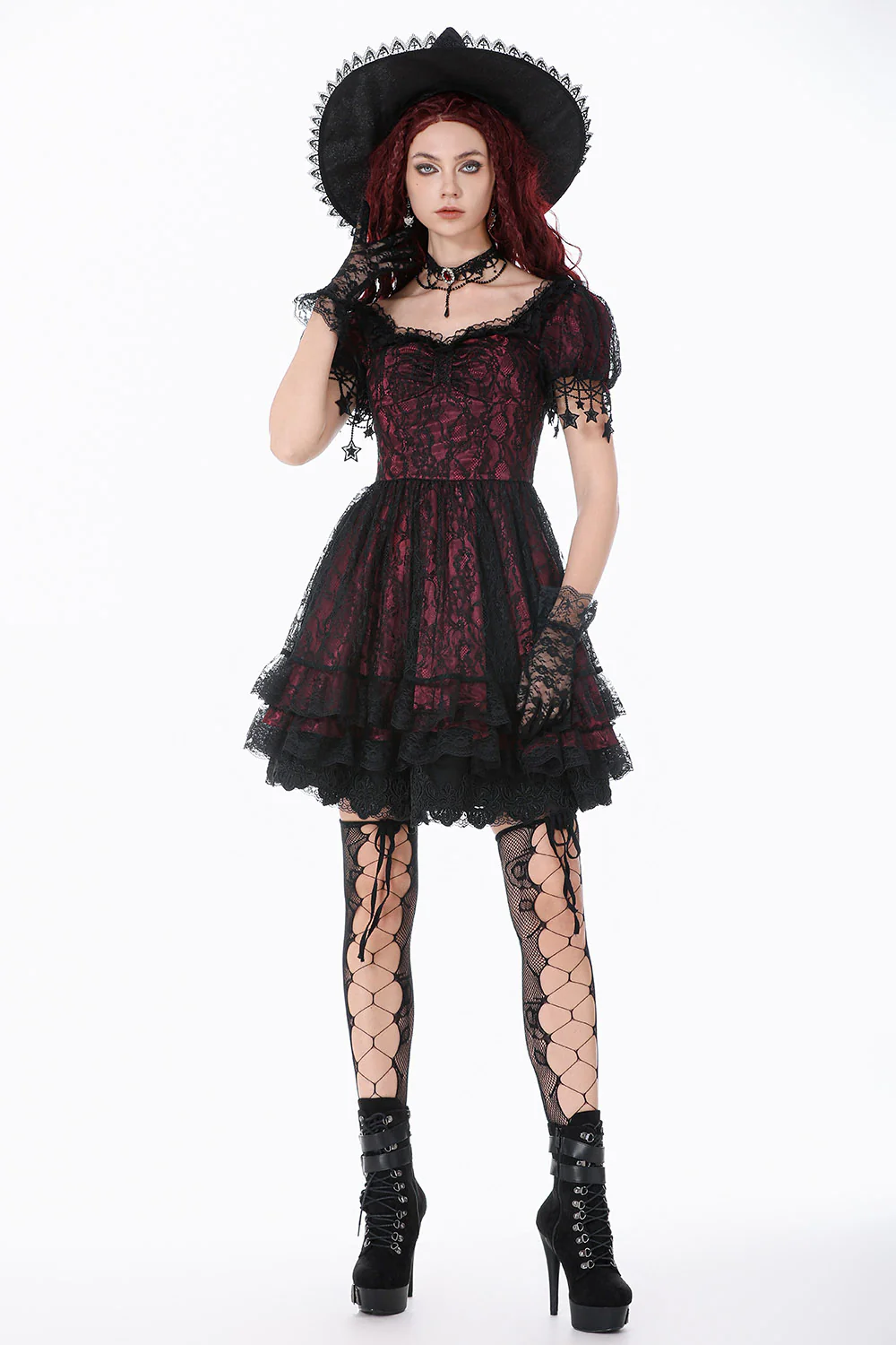 Starspell Short Sleeve Lace Dress